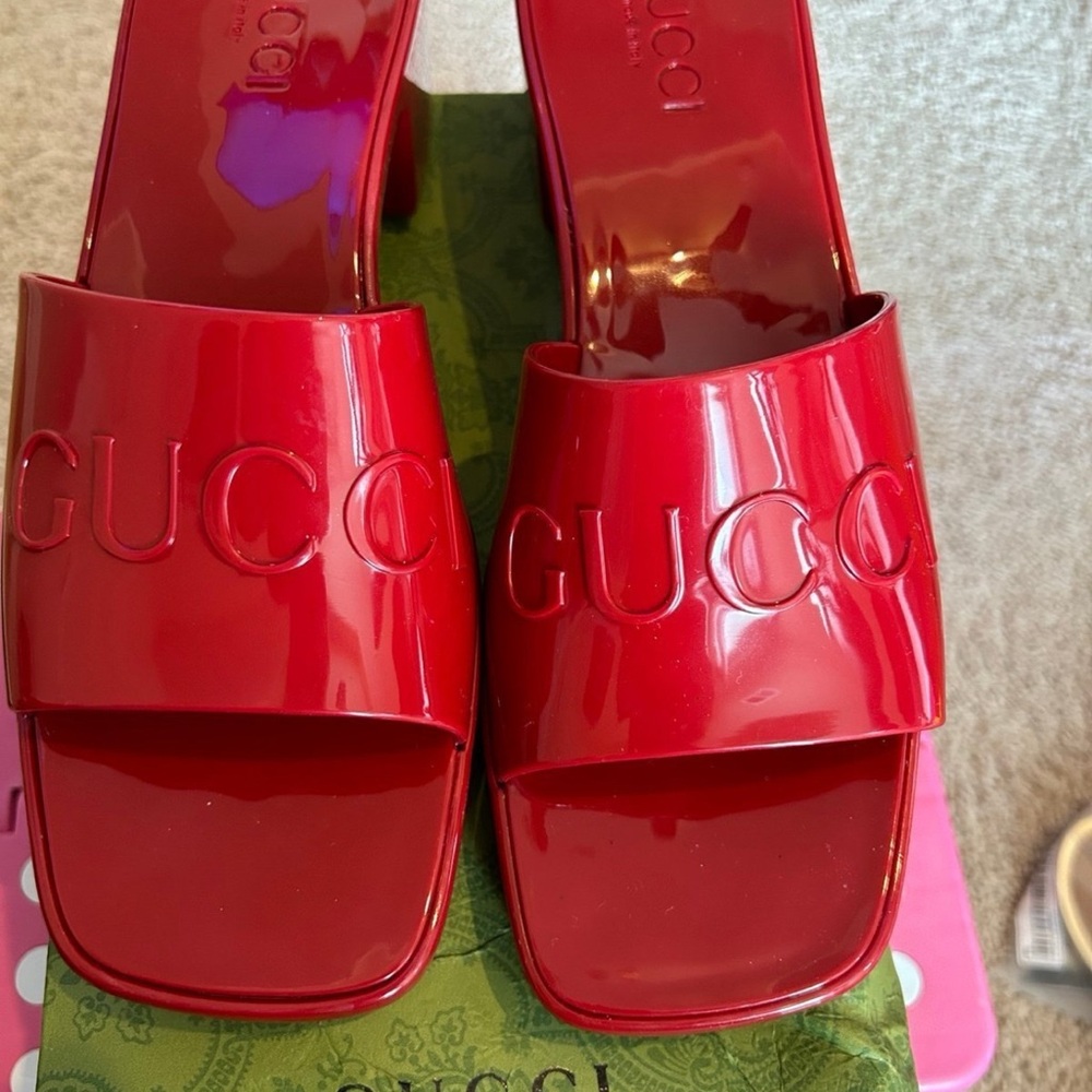 Gucci Women's Red Slide Sandals